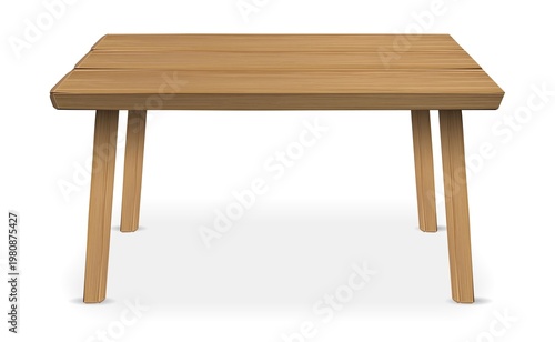 Wooden table steel legs