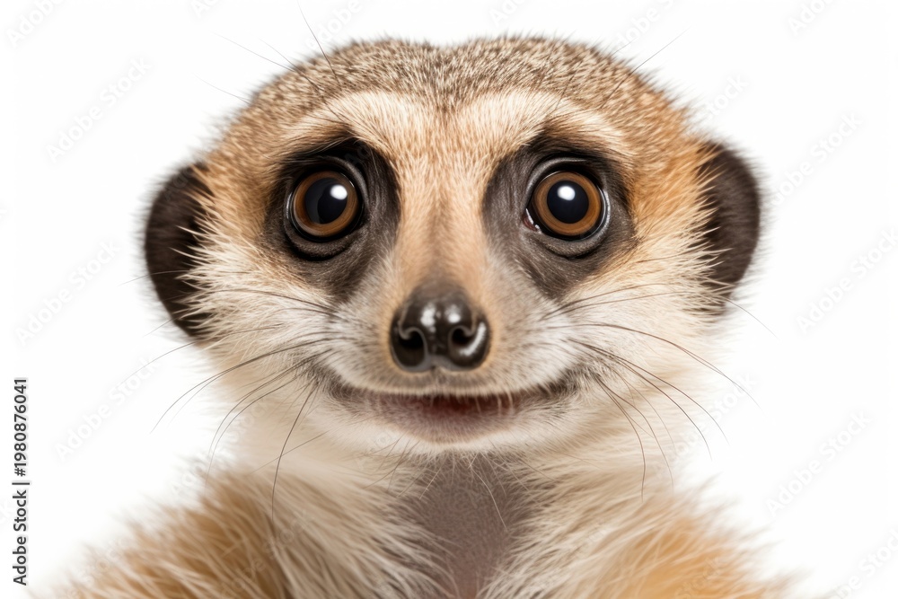 Fototapeta premium Wildlife looking confused wildlife meerkat animal.