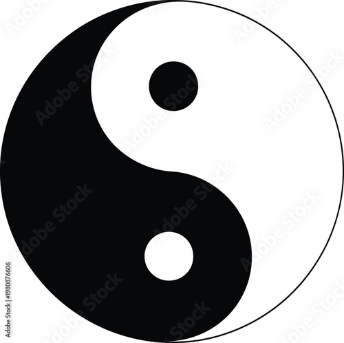 Yin and yang symbol a classic representation of duality and harmony