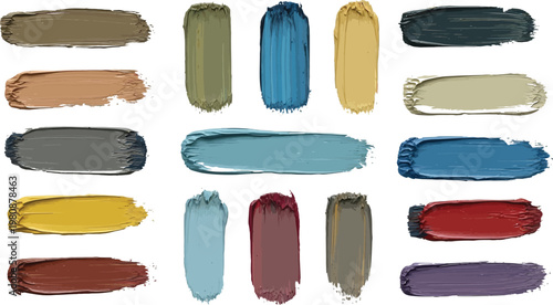 Vibrant hand drawn paint swatches a colorful palette for artists designers
