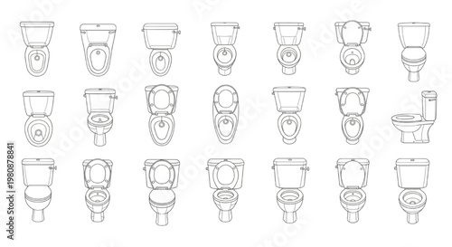 Collection of Toilet Designs for CAD Software A Comprehensive Visual Guide