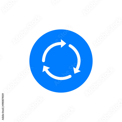 サークル矢印ボタンアイコン – 循環・ループ・サイクル