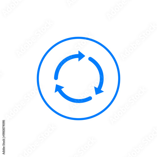 サークル矢印ボタンアイコン – 循環・ループ・サイクル