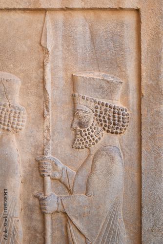 Relief of warrior in Persepolis, Iran