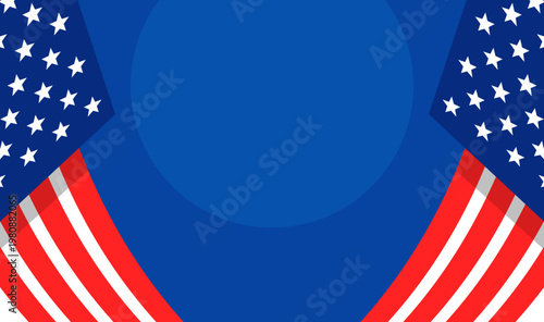 American flag with stars and stripes symbolizing patriotism and national pride.