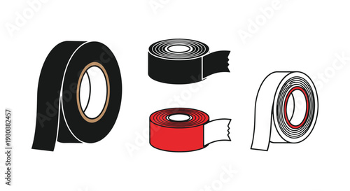 Electrical Tape Line art abstract modern decorative illustration