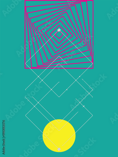 Minimalist Abstract Wall Decor with Clean Geometric Composition