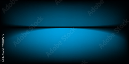 Abstract gradient podium background. blue empty 3d studio backdrop. Clean scene for product presentation mockup template. Vector illustration.