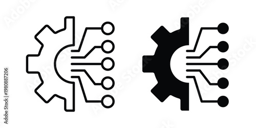 Transform icon set vector symbol in black filled and stroke style