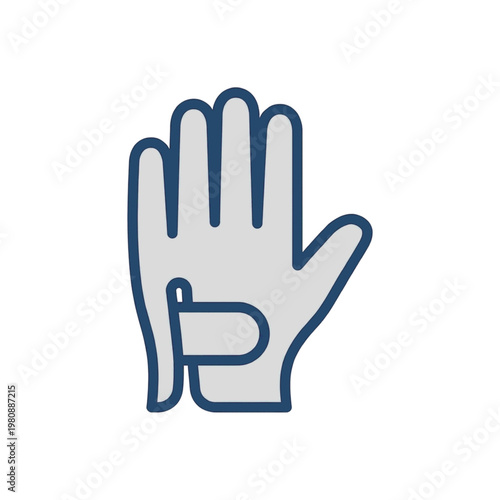 Hand with palm facing outward gesture.