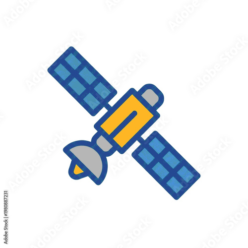 Satellite in Space Orbit Technology.