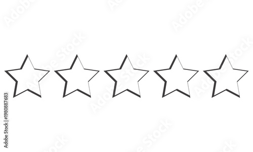 abstract simple black five-star symbol.