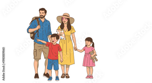 Happy family on vacation or travel