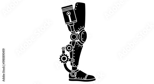 Robotic leg mechanical prosthetic.