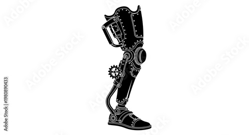 Robotic leg prosthetic device.