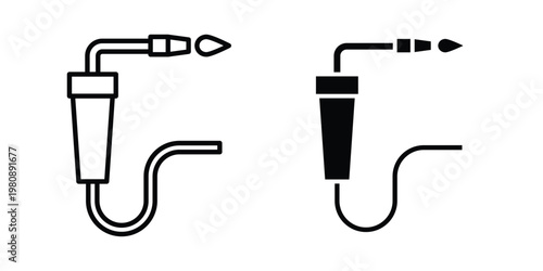 Welding icon set vector symbol in black filled and stroke style