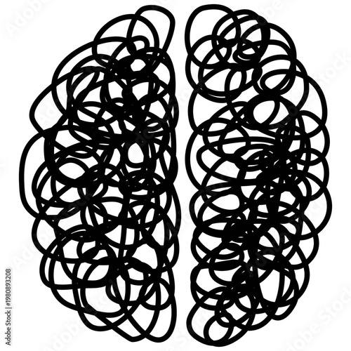 brain scribble illustration