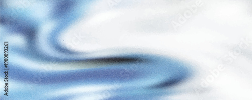 Abstract blue white luxury fabric wave background with copy space. Smooth liquid wave. Elegant shiny silk satin texture.