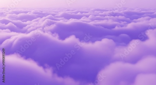 Above the purple clouds landscape serene and peaceful atmosphere