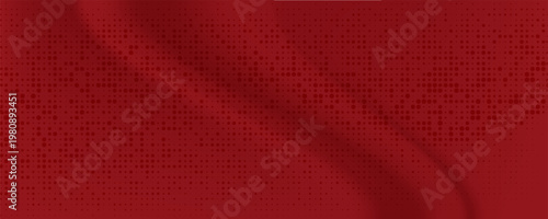 Red diagonal geometric shape with halftone. Modern fiber textured vector eps 10