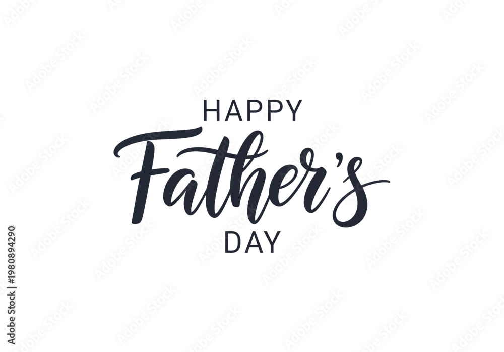 Fototapeta premium Happy father's day calligraphy a heartfelt greeting for dad