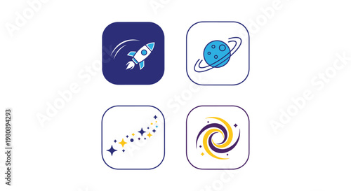 Interstellar Drift Line art minimal abstract pattern vector