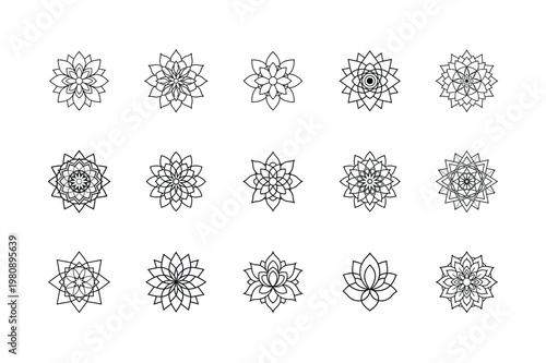 mandala harmony set, sacred geometry mandala pack, floral mandala collection, boho mandala art bundle, intricate mandala patterns set