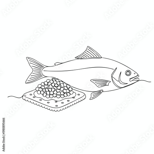 Healthy Fresh Fish and Nutritious Snack on a Clean Surface