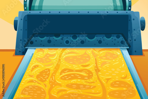 Cutting Cakes Into Slices Scene Vector Illustrati