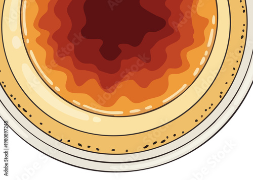 Vibrant abstract illustration of a plate.
