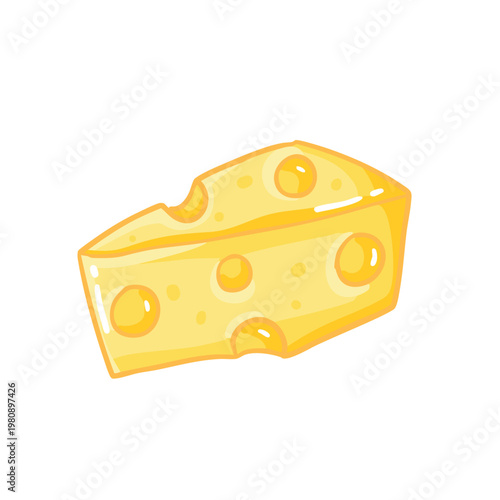 Cheese Cute Vector Illustration