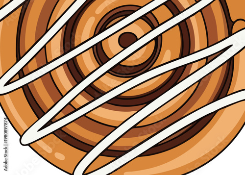 A cartoon illustration of a sweet pastry.