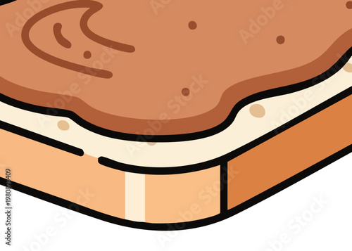 A cartoon illustration of an ice cream sandwich.