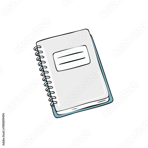 Simple Spiral Bound Notebook With Label Space For Writing