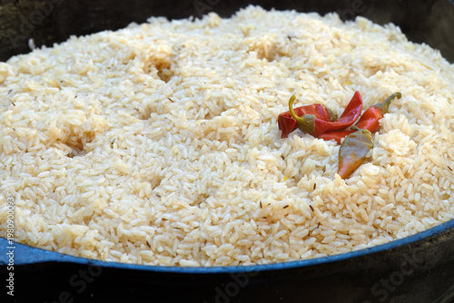 Uzbek Beef plov. Bukhara, Uzbekistan