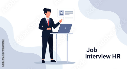 HR Manager Conducting Job Interview with Candidate's Resume on Laptop Screen