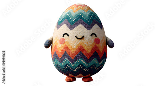 Cute cartoon style Easter egg