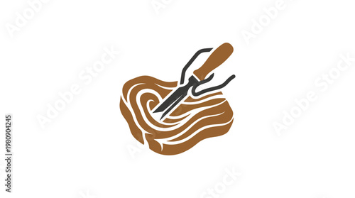 Wood Carving with Chisel Icon