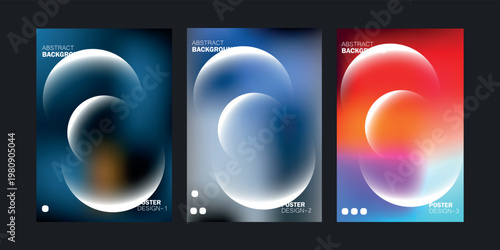 Abstract Spherical Composition elegant array of abstract compositions, each featuring luminous spherical forms set against a gradient backdrop.