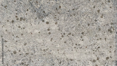 The surface texture of cement or concrete with wavy patterns and natural stains, creates an abstract background with a rough and industrial feel.