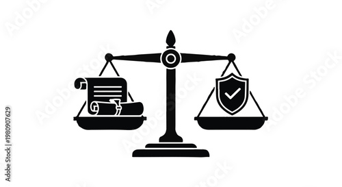 law and security balance scale illustration