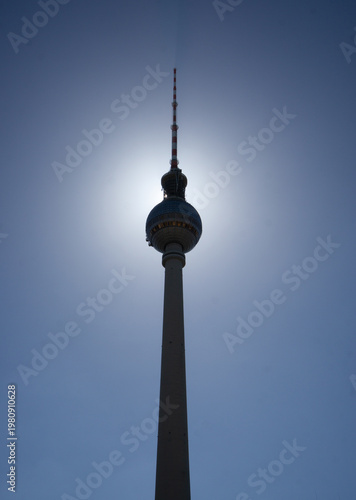 Berlin Alexanderplatz Fernsehturm Silhouette