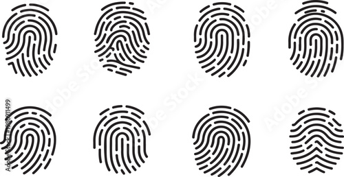 black and white fingerprint vector illustration
