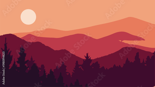 Nature scene with Mount and Background