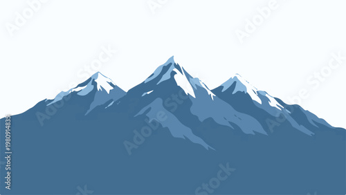 Mountains rise high in a serene Nature Background