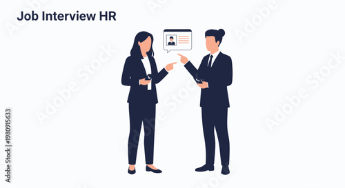 Job Interview HR: Two Professionals Discuss Candidate Profile