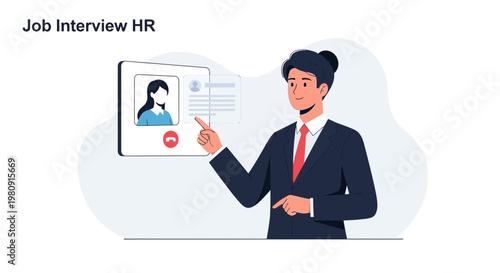 HR Manager Conducting Online Job Interview via Video Call