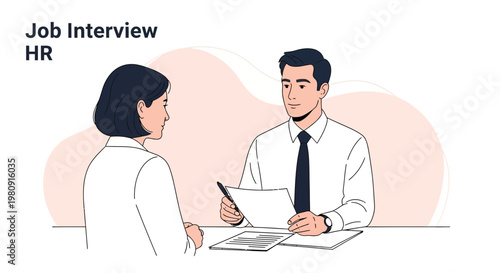 Job Interview HR: Candidate and Recruiter Discussing Career Opportunities