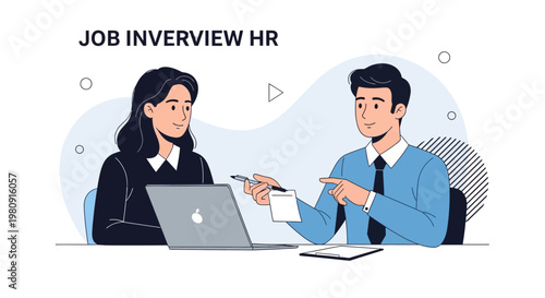 Job Interview HR: Candidate and Recruiter Discussing Career Opportunities