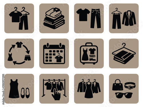 Clothing Icons Set.